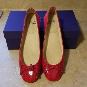 Stuart Weitzman red ballet flats size 8
